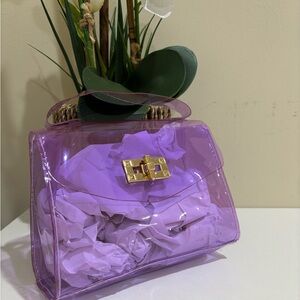 Transparent Purple Handbag